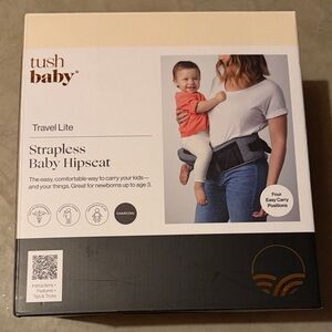 tushbaby Travel Lite Strapless Baby Hipseat - Charcoal